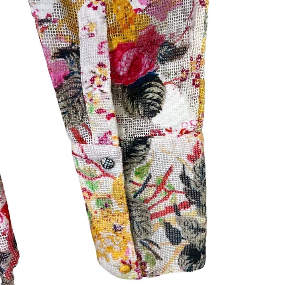 NEW Hemant & Nandita Eyelet Floral Shirt Dress Size Medium - Picture 9 of 14